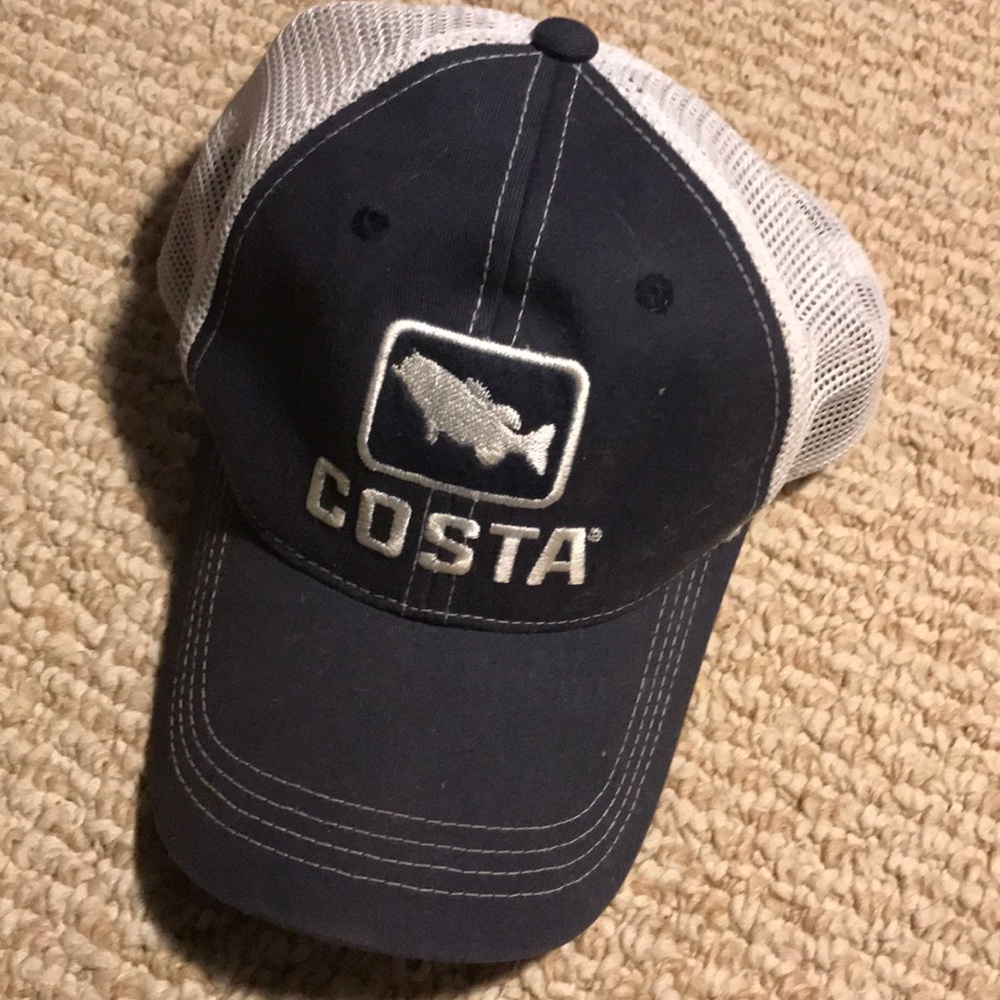 Costa blue and white hat